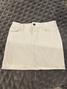 J. Crew White Denim Mini Skirt